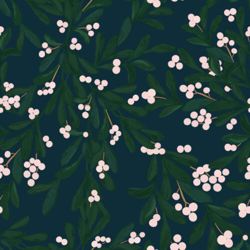 Hip Kid Design - Christmas Mistletoe on Navy