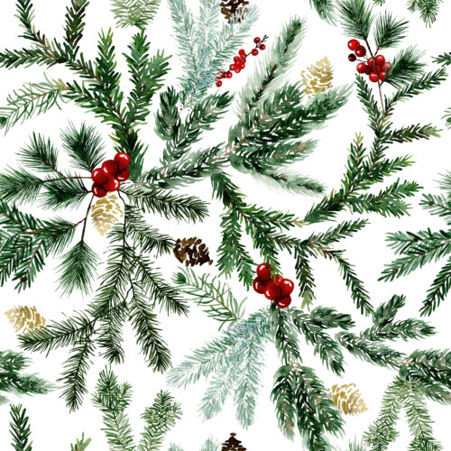 Hip Kid Design - Christmas Pine and Red Berry Garland Foliage