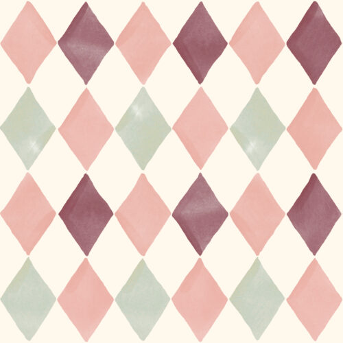 Christmas Watercolor Argyle pink