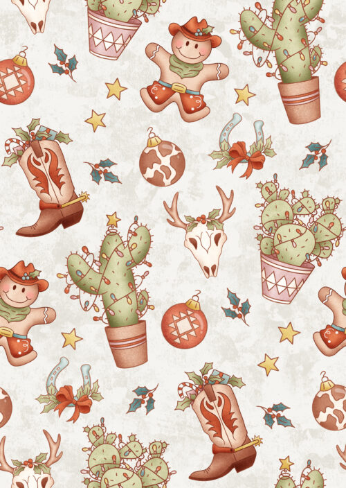 Krystal Winn - Christmas Y'all Cowboy White