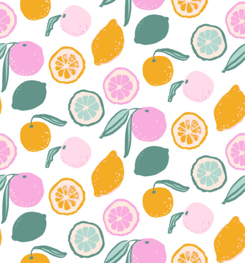 Indy Bloom Designs - Citrus In Laguna Summer Jumbo Wallpaper
