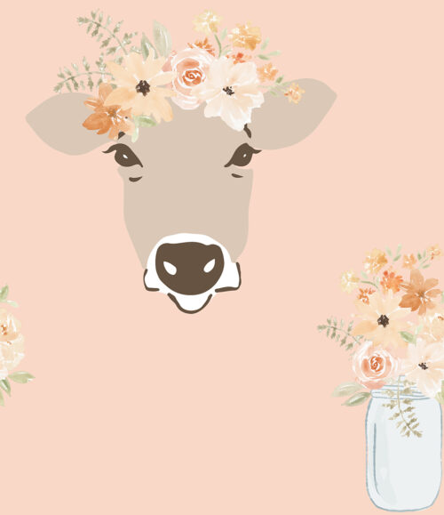 Indy Bloom Designs - Clara Cow In Pink 5x5