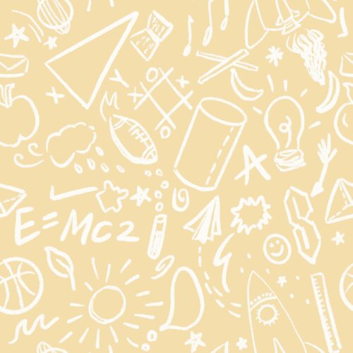 Class Doodles In Light Yellow