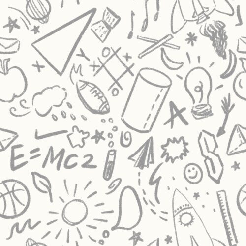 Class Doodles In Yellow Cream