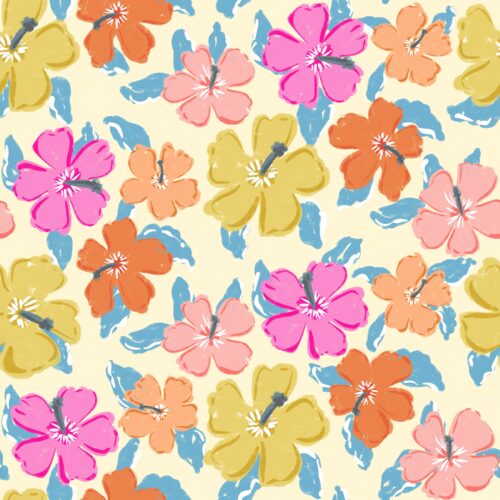 Lindsay Anne - Coastal Blooms   Lt Yellow Blue And White Leaves