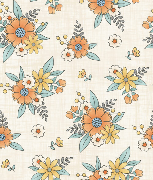 Krystal Winn - Construction Crew Floral Cream