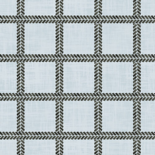 Krystal Winn - Construction Crew Tire Track Plaid Light Blue