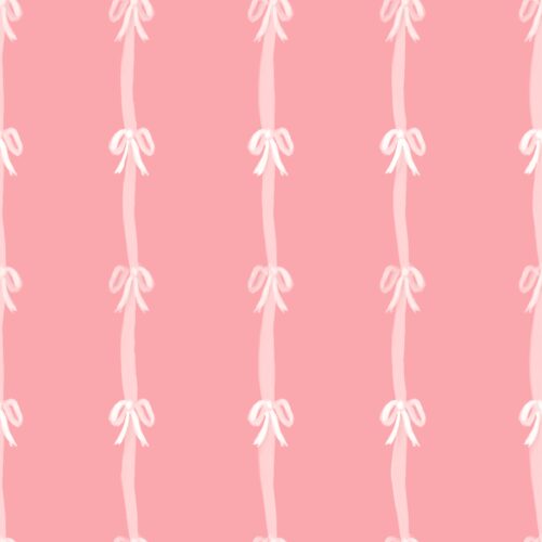 Lindsay Anne - Coral Pink Bow Stripe