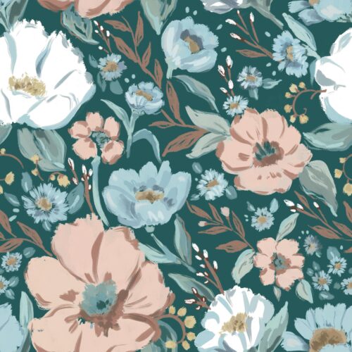 Lindsay Anne - Cottage Meadow Deep Teal