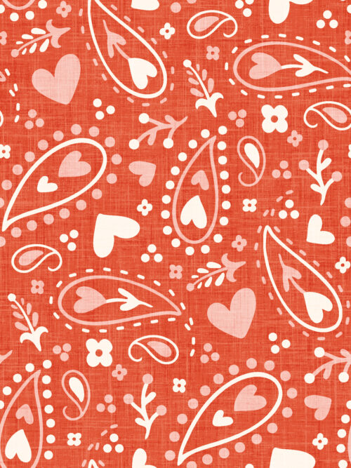 Krystal Winn - Cowboy Valentine Bandana Bright Red