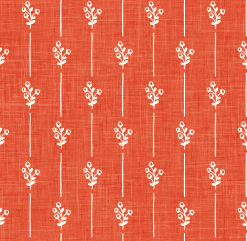 Krystal Winn - Cowboy Valentine Bud Stripe Bright Red