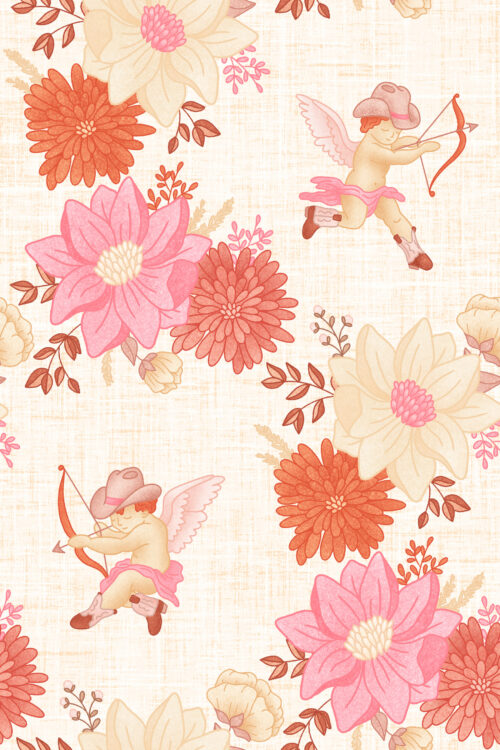 Krystal Winn - Cowboy Valentine Cupid Floral Cream