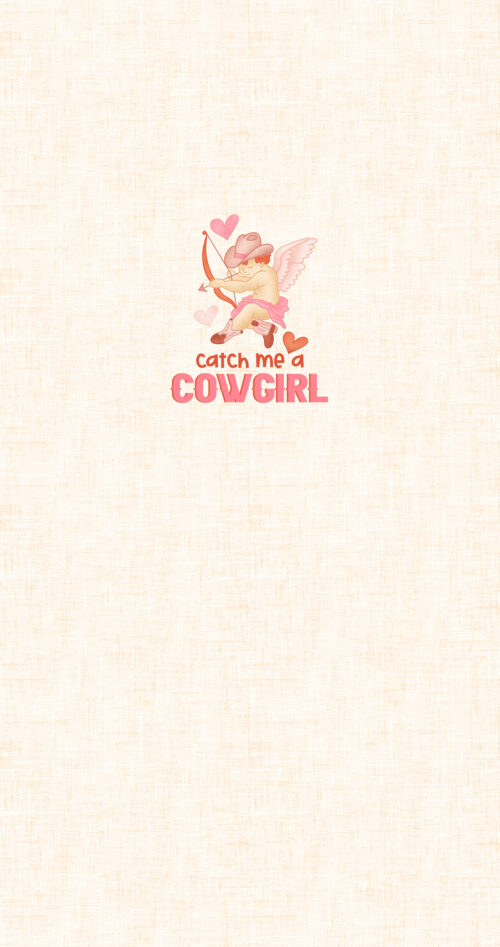 Krystal Winn - Cowboy Valentine Panel Catch Me A Cowgirl