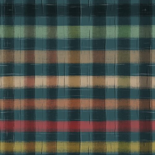 Lindsay Anne - Cozy Campers Plaid Deep Teal