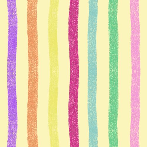 Lindsay Anne - Crayon Multi Stripe Post It Yellow