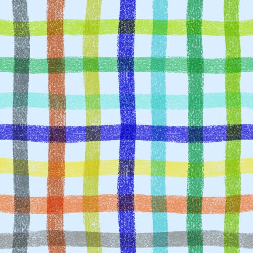 Lindsay Anne - Crayon Plaid Multi Light Blue