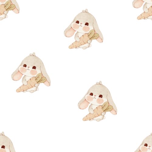 Vanya Minimalist Designs - Cute Bunny With Carrot