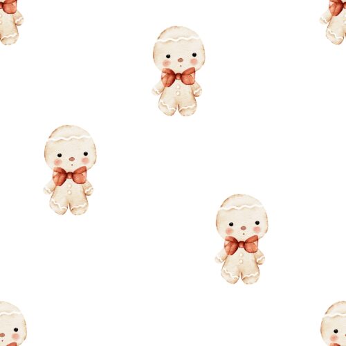 Vanya Minimalist Designs - Cute Gingerbread Man 01