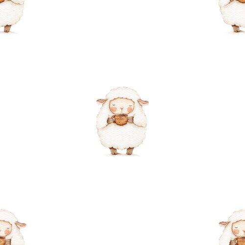 Vanya Minimalist Designs - Cute Sheep 01