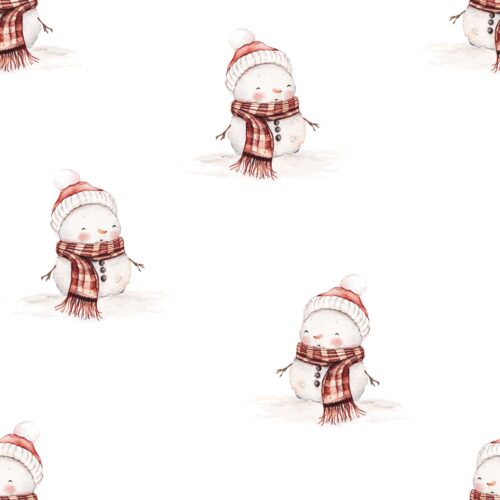 Vanya Minimalist Designs - Cute Snowman 01