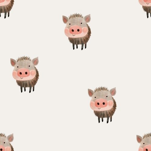 Vanya Minimalist Designs - Cute Wild Boar 02