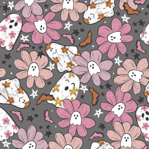 Halloween Ghost Florals