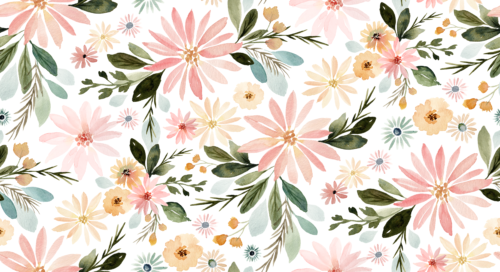 Sara Swanson - Daisy Garden On White