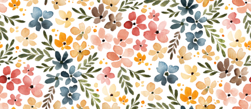 Sara Swanson - Ditsy Floral Bright On White Large