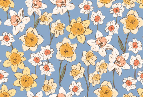 Indy Bloom Designs - Daffodil In Periwinkle 8