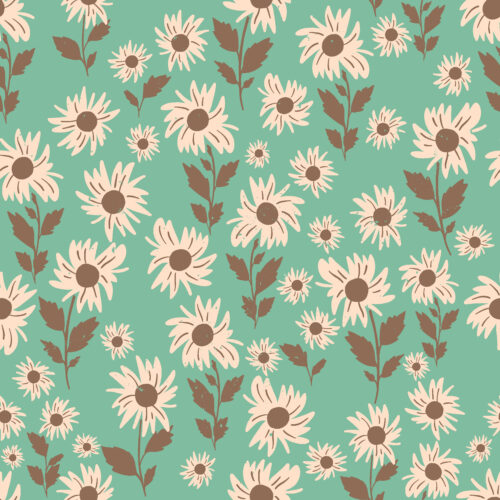 Indy Bloom Designs - Daisy Fields In Teal 01