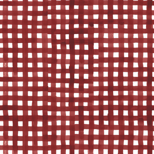 Hip Kid Design - Dark Wine Watercolor Buffalo Check