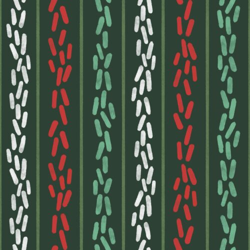 Dark Green Sprinkle Stripes