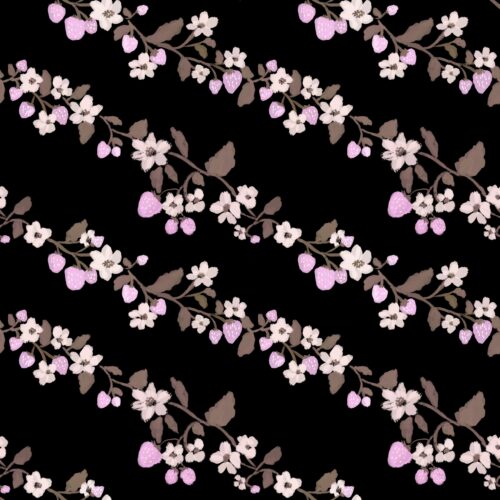 Lindsay Anne - Diagonal Strawberry Vine Blk Lilac