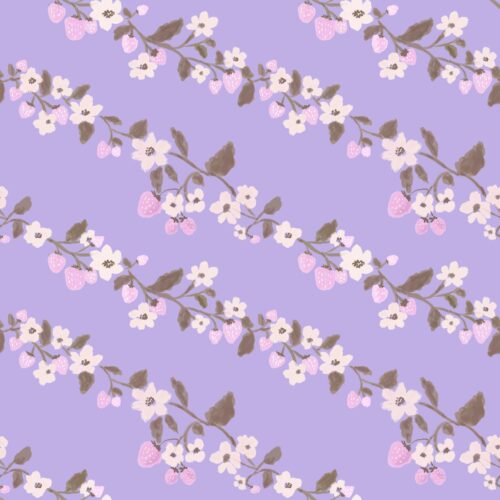 Lindsay Anne - Diagonal Strawberry Vine Purple