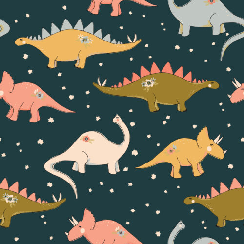 Juniper Row - Dino Dot In Deep Blue