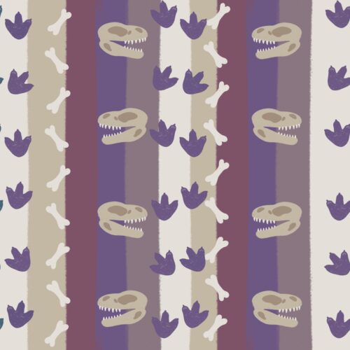 Casey Gowers - Dino Stripe Mauve