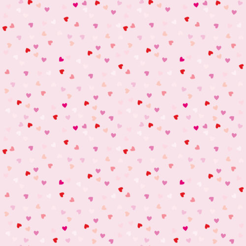 Hip Kid Design - Ditsy Valentine Hearts on Light Pink