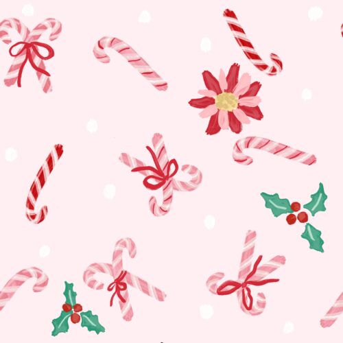 Lindsay Anne - Ditsy Candy Cane Pink