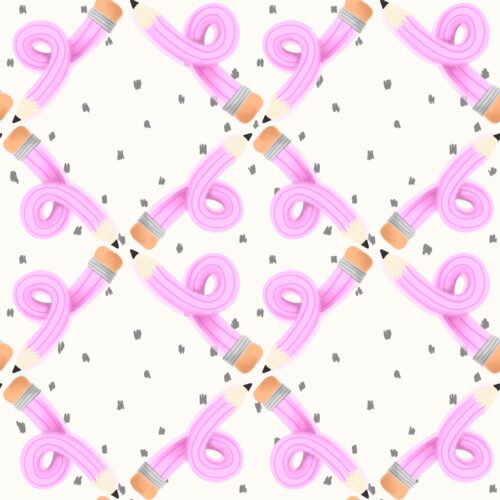 Doodle Pencil Geo In Cream