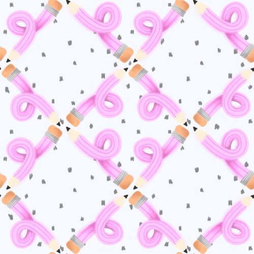 Doodle Pencil Geo In Light Gray