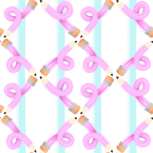 Doodle Pencil Geo In Notebook Paper