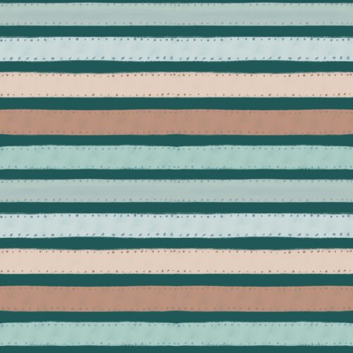Lindsay Anne - Dotted Boho Stripe Deep Teal