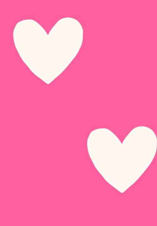 Indy Bloom Designs - Dotted Hearts In Hot Pink