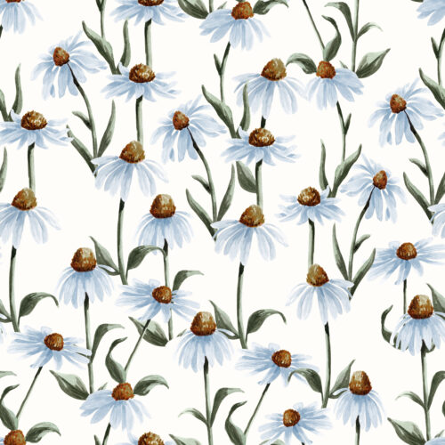 Hip Kid Design - Dusty Blue Coneflower Garden