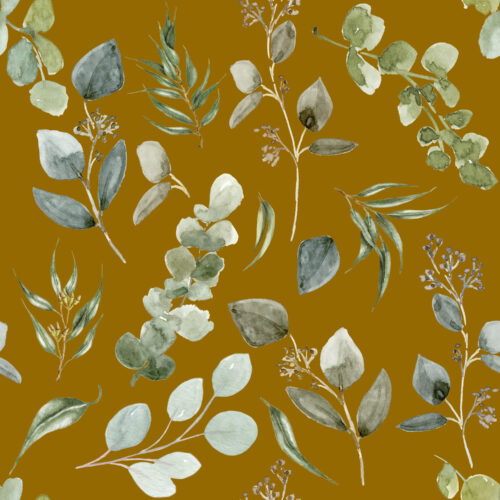 Hip Kid Design - Earth Tone Eucalyptus on Bronze