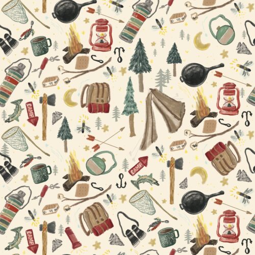 Lindsay Anne - Explore The Outdoors Canvas Cream