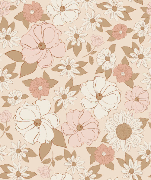 Indy Bloom Designs - Flower Child In Boho Blush 24x28.6 Jumbo