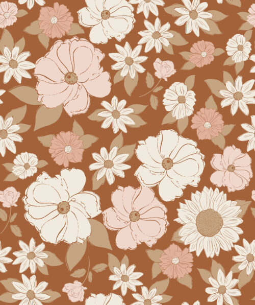 Indy Bloom Designs - Flower Child In Boho Brown 24x28.6 Jumbo