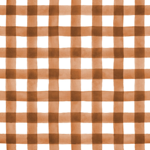 Hip Kid Design - Fall Buffalo Check Plaid in Burnt Orange