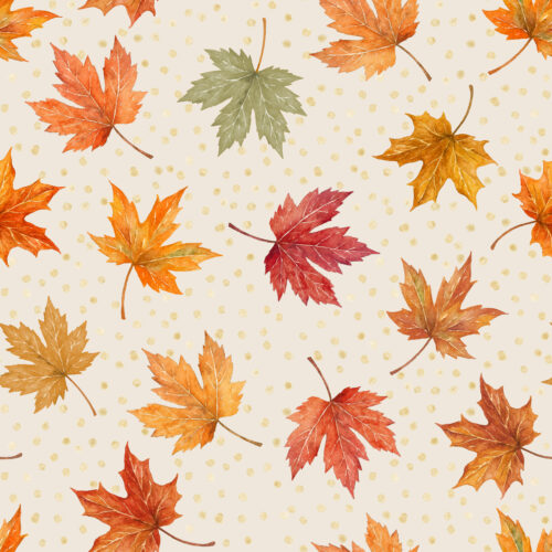 Hip Kid Design - Fall Maple Leaves Watercolor